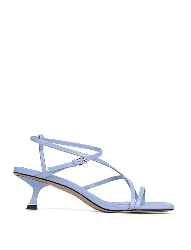 Женские босоножки MIRATON кожаные голубые - фото 1 - Miraton
