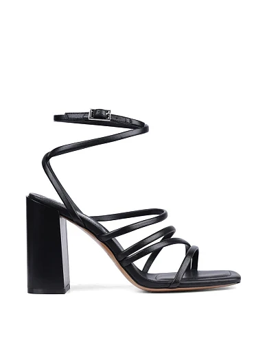 Женские босоножки Attizzare кожаные черные - фото 2 - Miraton