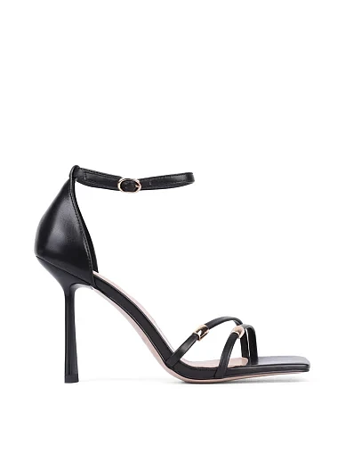 Женские босоножки MIRATON кожаные черные - фото 1 - Miraton