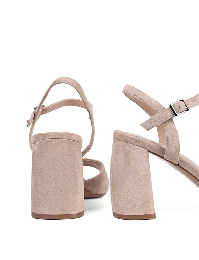 Женские босоножки Attizzare велюровые бежевые - фото 2 - Miraton