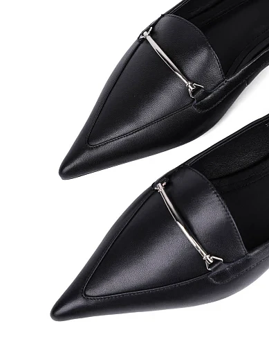 Жіночі сліпери MIRATON шкіряні чорні (JR1171-3) - фото 5 - Miraton