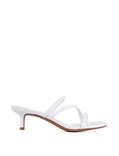 Женские сабо MIRATON кожаные белые - фото 2 - Miraton