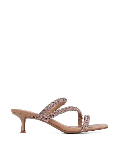 Женские сабо MIRATON кожаные бежевые - фото 2 - Miraton