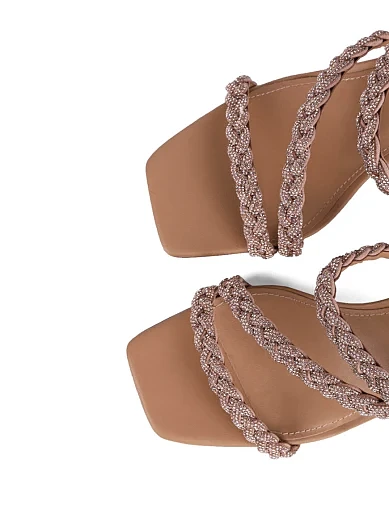 Женские сабо MIRATON кожаные бежевые - фото 6 - Miraton