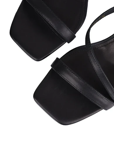 Женские босоножки MIRATON кожаные черные - фото 6 - Miraton