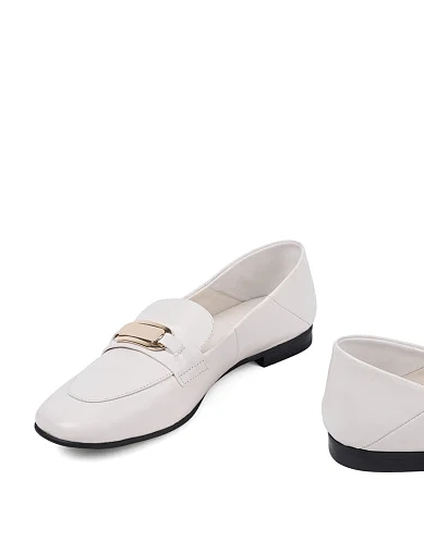 Жіночі сліпери MIRATON шкіряні білі (LQX019-5A) - фото 2 - Miraton