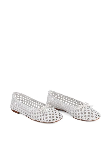 Жіночі балетки MIRATON шкіряні білі (LQX021-8) - фото 3 - Miraton