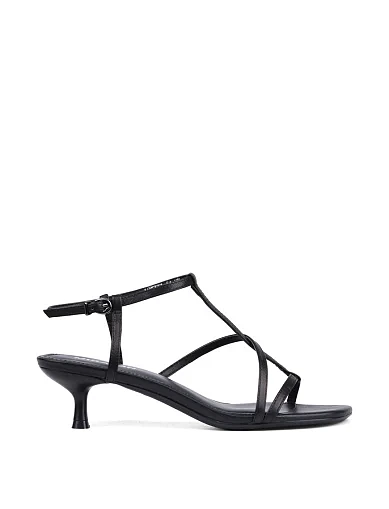 Женские босоножки MIRATON кожаные черные - фото 2 - Miraton