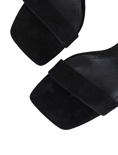 Жіночі босоніжки Attizzare велюрові чорні (LQX888-1A) - фото 6 - Miraton