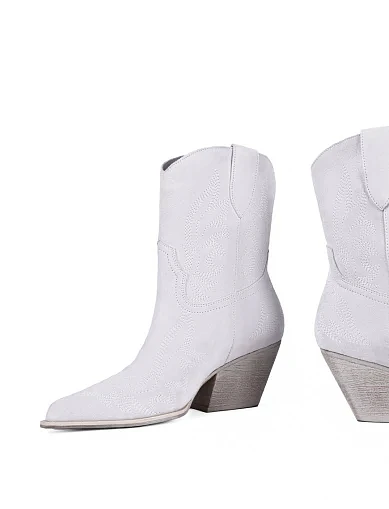 Жіночі черевики MIRATON шкіряні срібного кольору (JR886-1) - фото 2 - Miraton