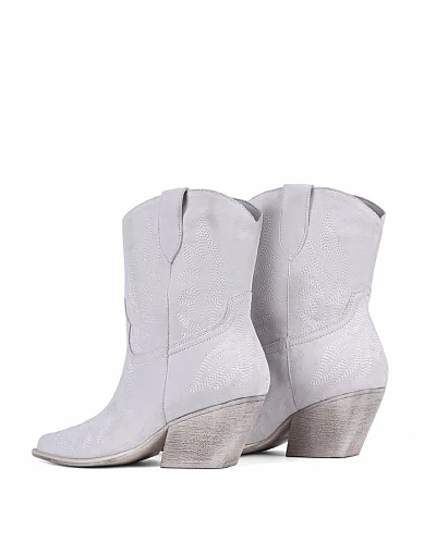 Жіночі черевики MIRATON шкіряні срібного кольору (JR886-1) - фото 4 - Miraton