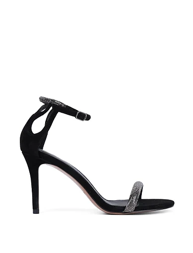 Женские босоножки MiaMay велюровые черные - фото 2 - Miraton