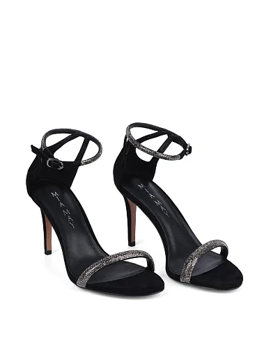 Женские босоножки MiaMay велюровые черные - фото 4 - Miraton