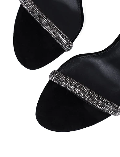 Женские босоножки MiaMay велюровые черные - фото 6 - Miraton