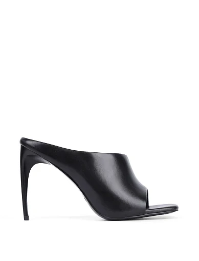 Жіночі сабо MIRATON шкіряні чорні (2569-1-10) - фото 2 - Miraton