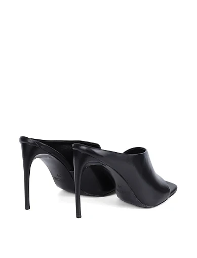 Жіночі сабо MIRATON шкіряні чорні (2569-1-10) - фото 5 - Miraton