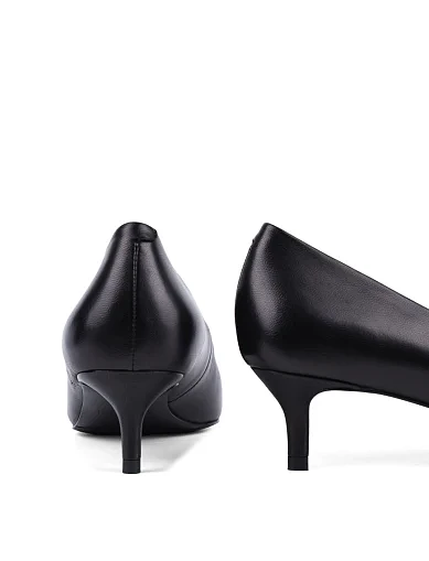 Женские туфли лодочки MIRATON кожаные черные - фото 2 - Miraton