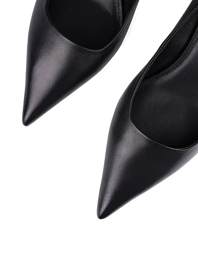 Женские туфли лодочки MIRATON кожаные черные - фото 5 - Miraton