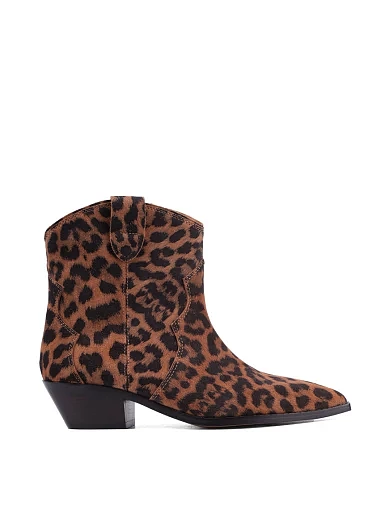 Женские ботинки MIRATON велюровые леопардовые - фото 1 - Miraton