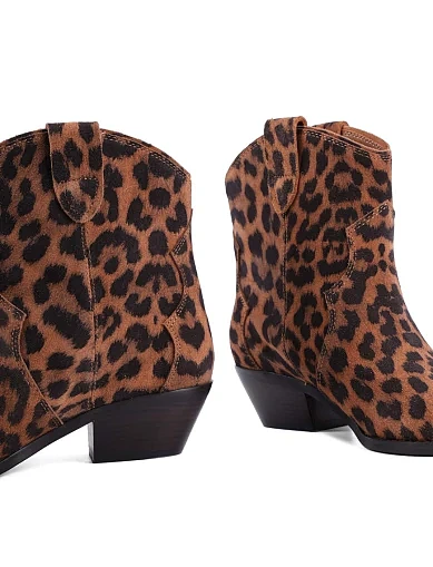 Женские ботинки MIRATON велюровые леопардовые - фото 2 - Miraton