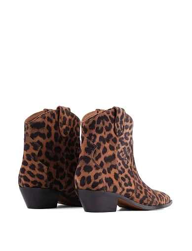 Женские ботинки MIRATON велюровые леопардовые - фото 4 - Miraton