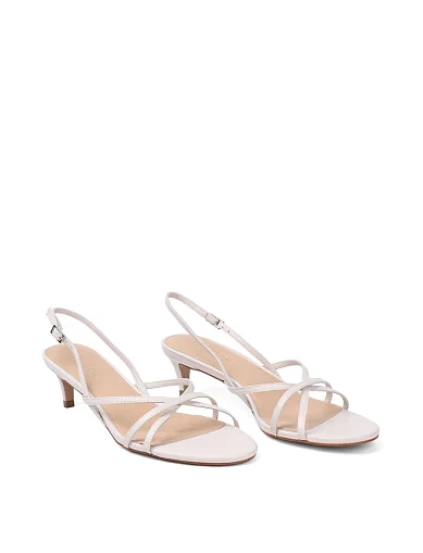 Женские босоножки MIRATON кожаные рисового цвета - фото 3 - Miraton