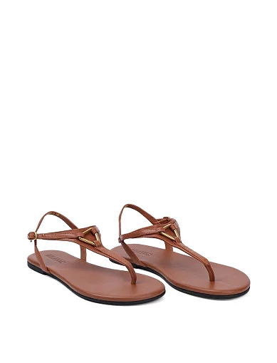 Женские сандалии MIRATON кожаные коричневые - фото 1 - Miraton