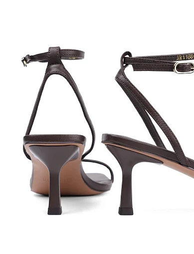 Женские босоножки MIRATON кожаные коричневые - фото 2 - Miraton