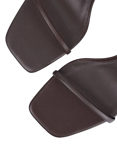 Женские босоножки MIRATON кожаные коричневые - фото 5 - Miraton