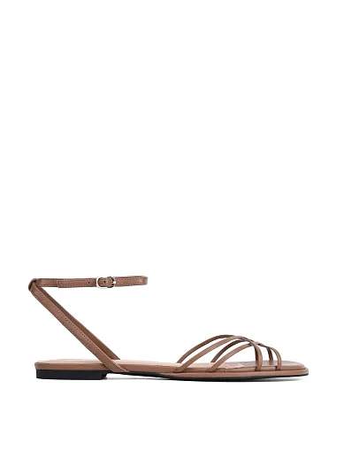 Женские сандалии MIRATON кожаные коричневые - фото 2 - Miraton