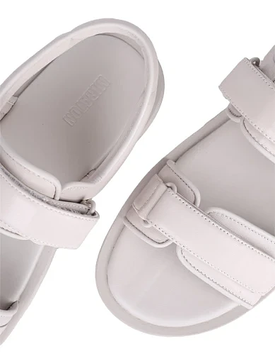 Женские сандалии MIRATON кожаные серые - фото 5 - Miraton