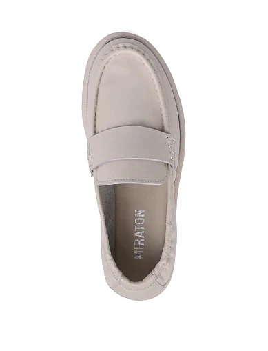 Жіночі сліпери MIRATON шкіряні рисового кольору (AW5240104-2) - фото 5 - Miraton