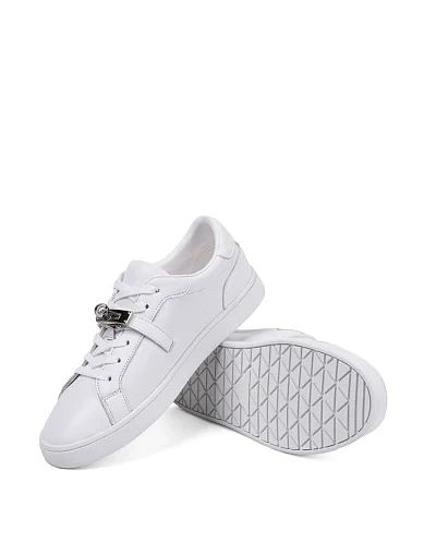 Женские кеды MIRATON кожаные белые - фото 2 - Miraton