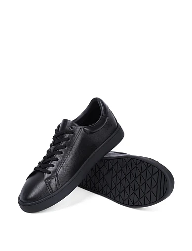 Женские кеды MIRATON кожаные черные - фото 2 - Miraton