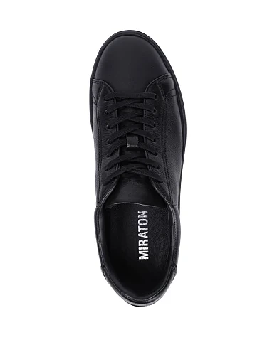 Женские кеды MIRATON кожаные черные - фото 5 - Miraton