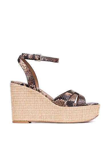 Женские босоножки MIRATON кожаные коричневые - фото 1 - Miraton