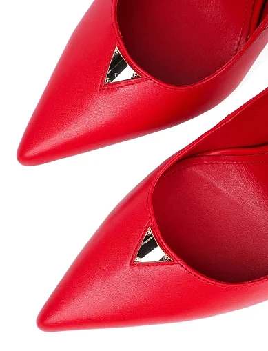 Жіночі туфлі човники MIRATON шкіряні червоні (2401-05) - фото 5 - Miraton