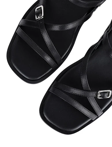 Жіночі сандалі MIRATON шкіряні чорні (E407-H184-1) - фото 5 - Miraton