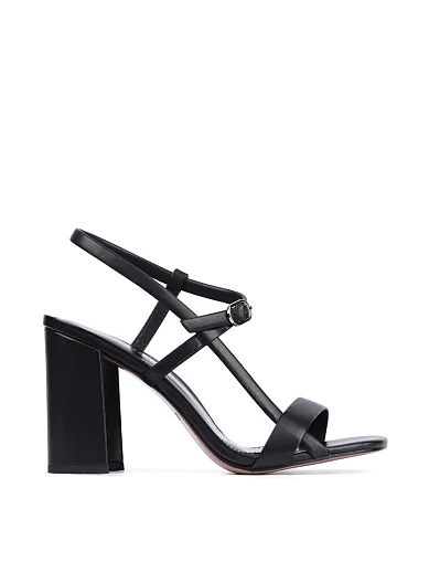 Женские босоножки Attizzare кожаные черные - фото 1 - Miraton