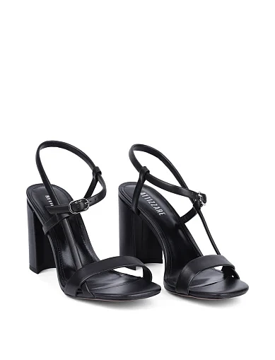 Женские босоножки Attizzare кожаные черные - фото 3 - Miraton