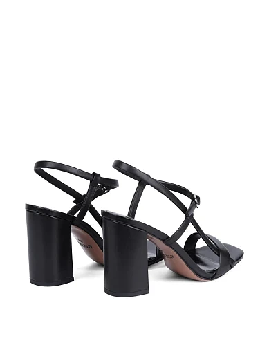 Женские босоножки Attizzare кожаные черные - фото 4 - Miraton