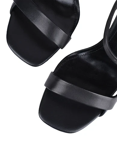 Женские босоножки Attizzare кожаные черные - фото 5 - Miraton