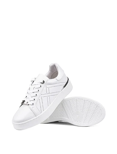 Женские кеды Attizzare кожаные белые - фото 2 - Miraton