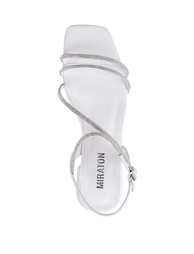 Жіночі сандалі MIRATON шкіряні білі (3681-3-1) - фото 3 - Miraton