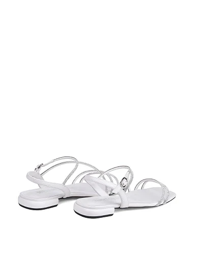 Жіночі сандалі MIRATON шкіряні білі (3681-3-1) - фото 5 - Miraton