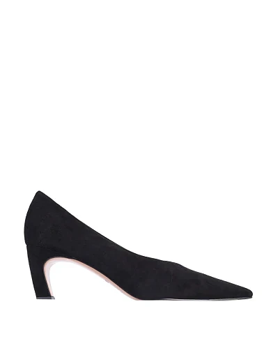 Жіночі туфлі човники MIRATON велюрові чорні (2426-5) - фото 1 - Miraton