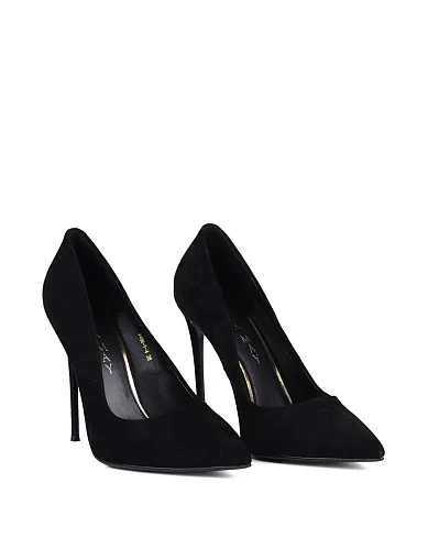 Жіночі туфлі Mia May велюрові чорні (2456-1-4) - фото 3 - Miraton