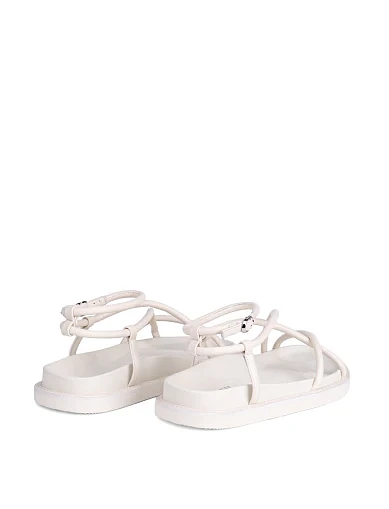 Женские сандалии MIRATON кожаные рисового цвета - фото 4 - Miraton