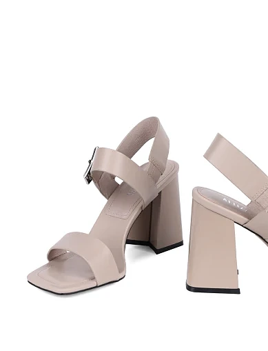 Женские босоножки Attizzare кожаные серые - фото 3 - Miraton