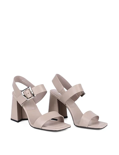 Женские босоножки Attizzare кожаные серые - фото 4 - Miraton